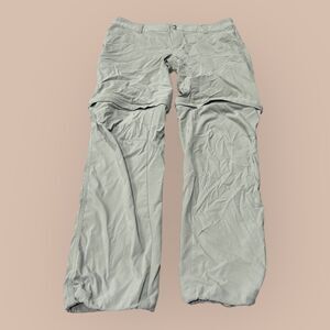 Columbia Convertible Pants Women 12 Green Hiking Omni Shield Advanced Repellency